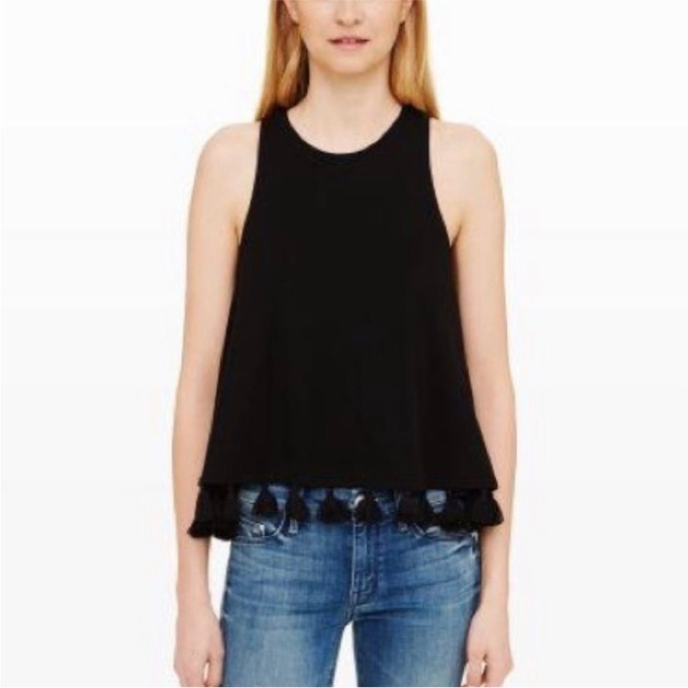 Club Monaco Silvana Tassel Trapeze Top